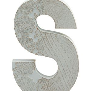 AZZURE HOME Carved Letter Decor " S "